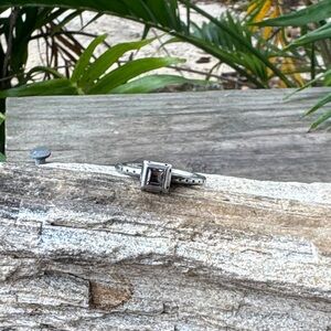 Brighton Sterling Silver Ring with Smokey Quartz